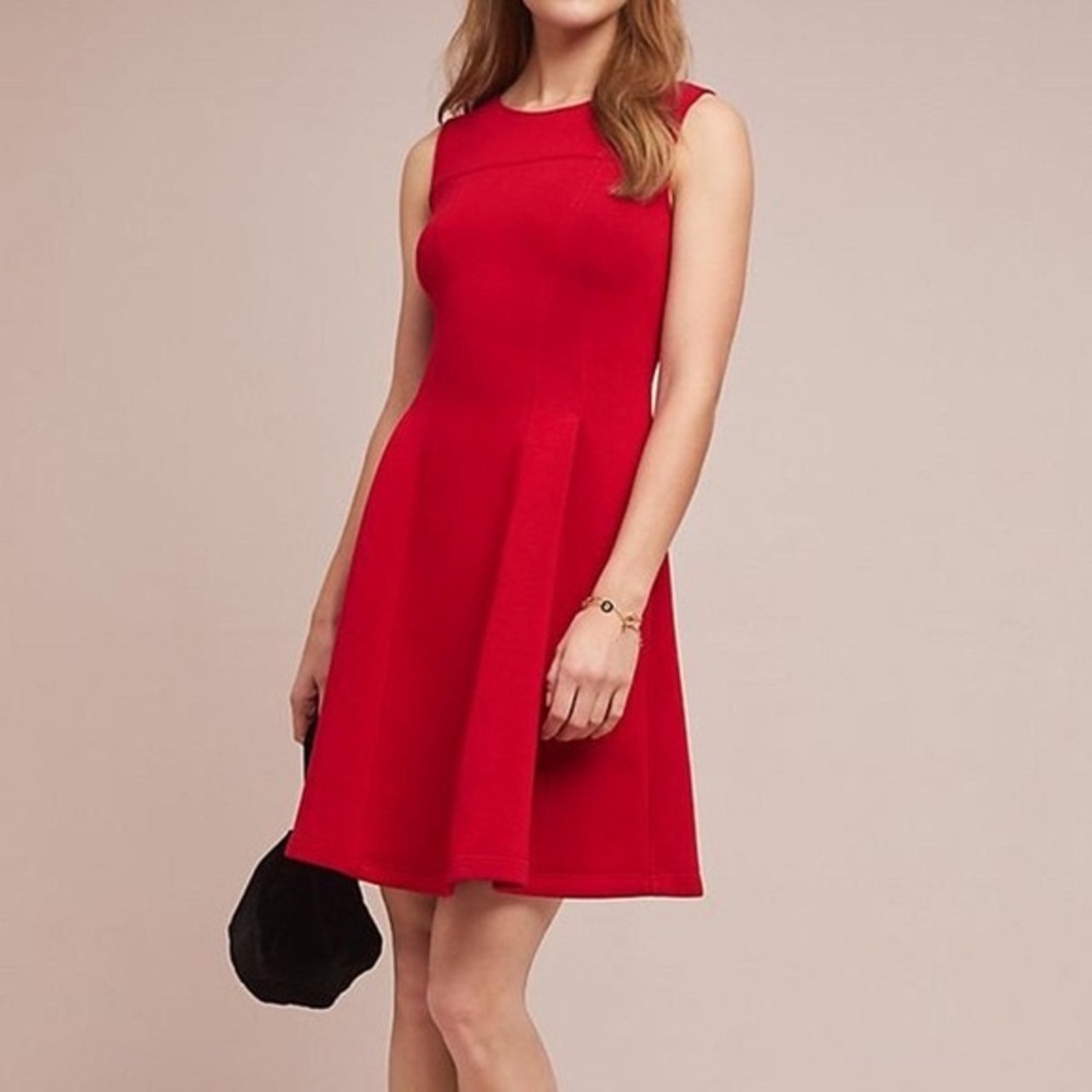 NWT *MAEVE* by Anthropologie *DEBUTANTE* Scuba Knit Dress…*FIT & FLARE*… Size: S
